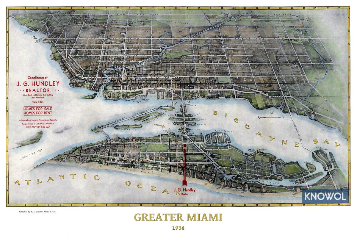 Miami antike Karte
