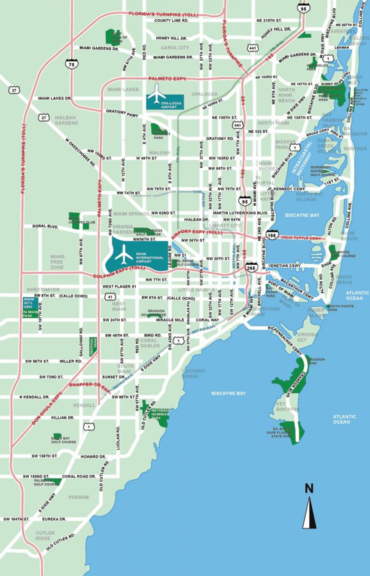 Stadtplan von Miami