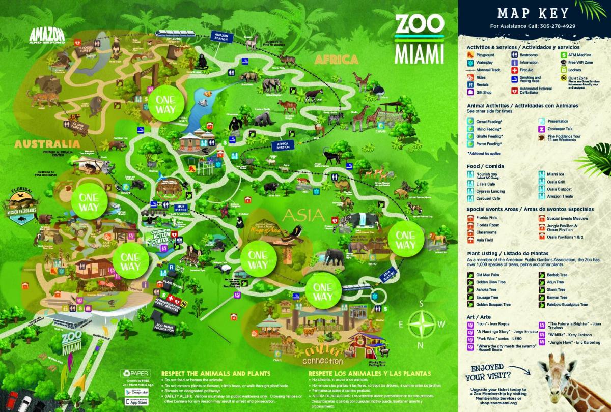 Miami zoo park karte